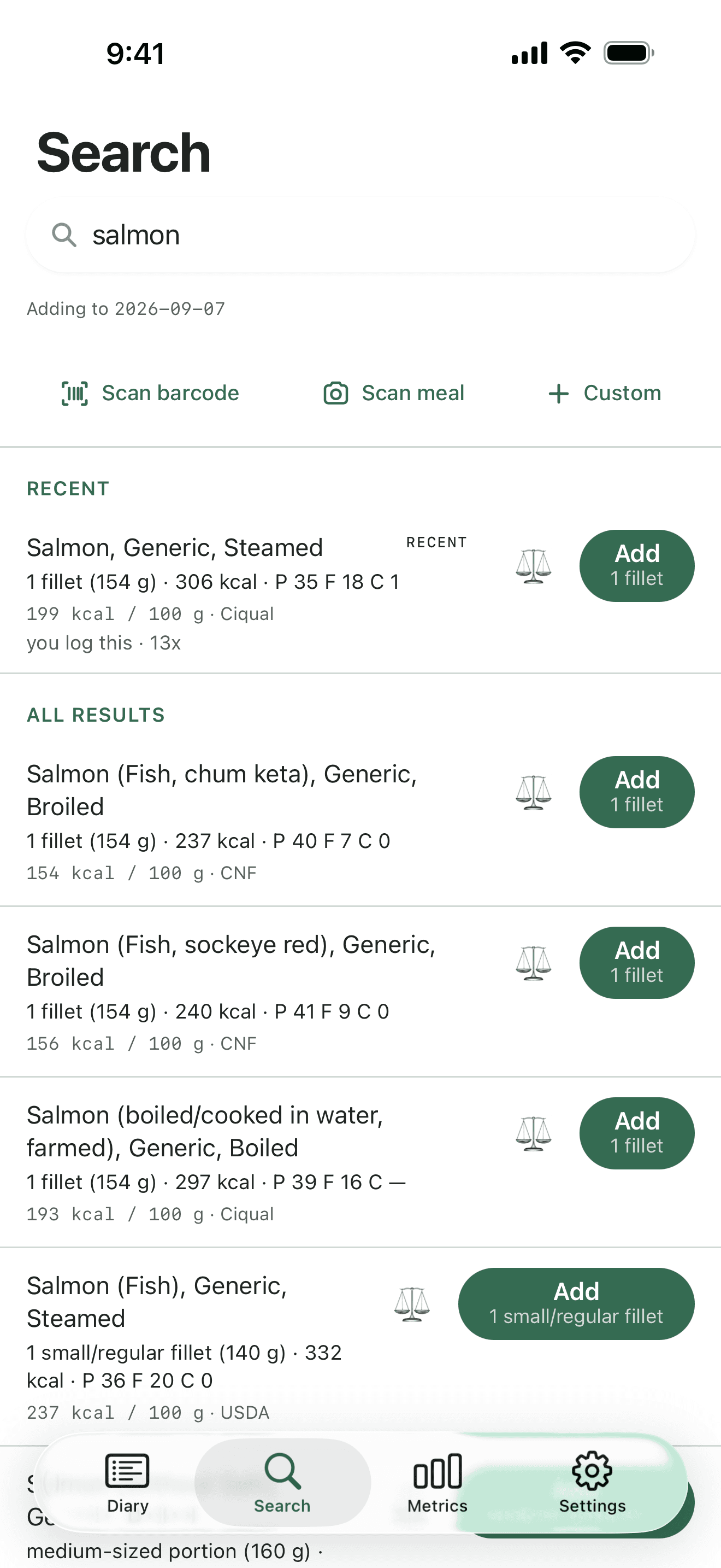 Food search in Cress